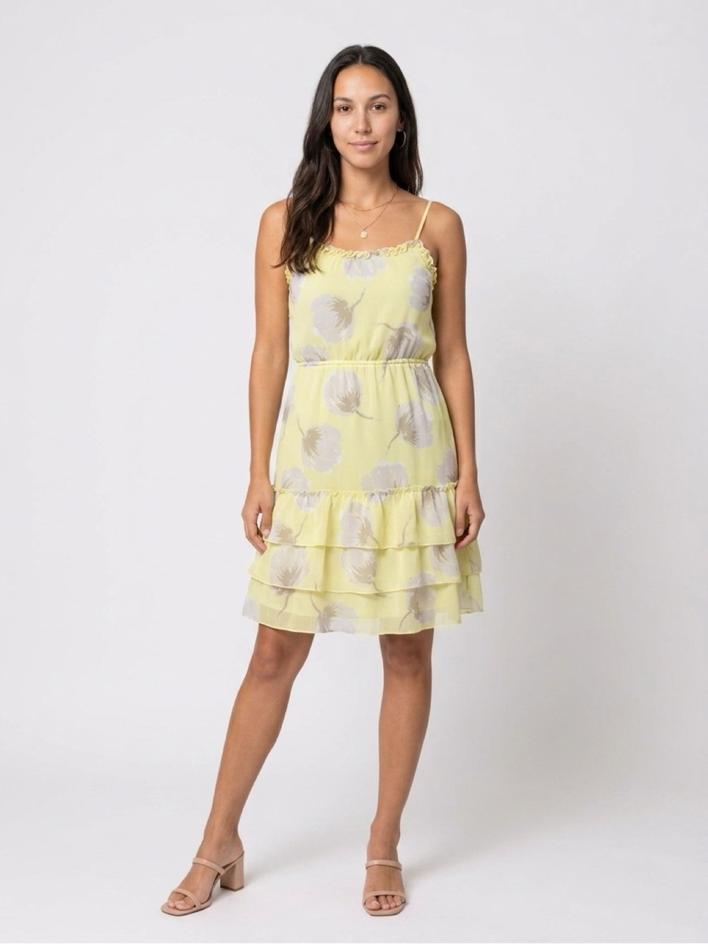 Old Navy Floral Design Spaghetti Strap Summer Dress Size Medium